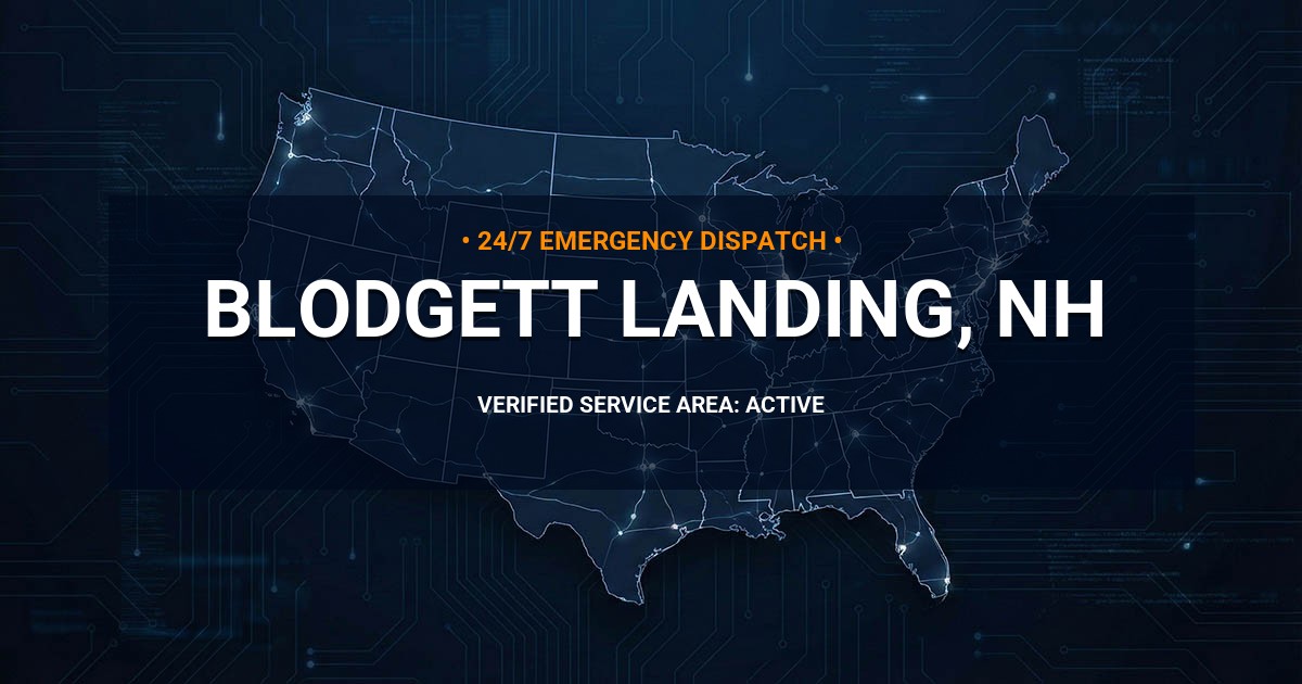 Emergency Plumbing Dispatch Map for Plumbing Services: Blodgett Landing, NH