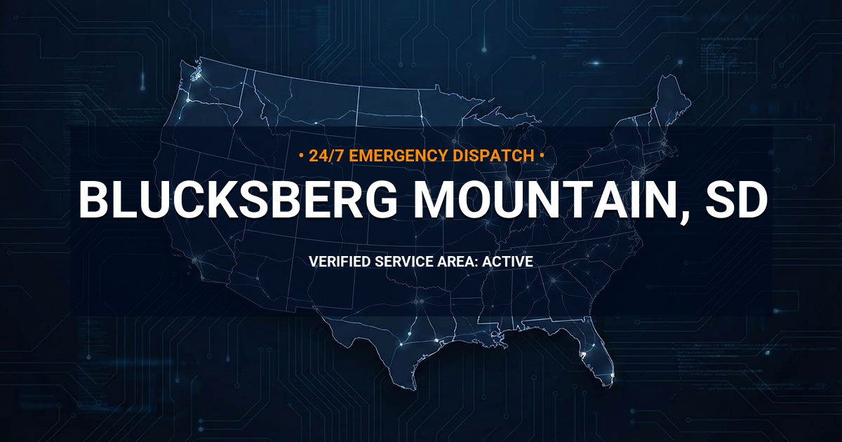 Emergency Plumbing Dispatch Map for Plumbing Services: Blucksberg Mountain, SD