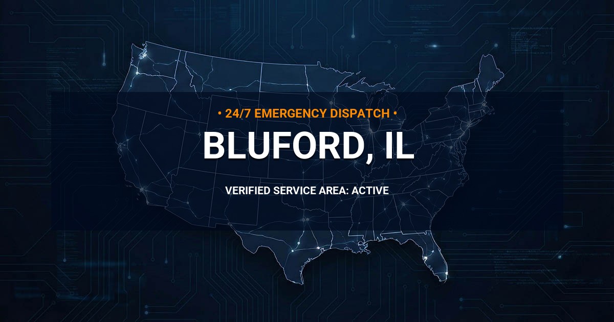 Emergency Plumbing Dispatch Map for Plumbing Services: Bluford, IL