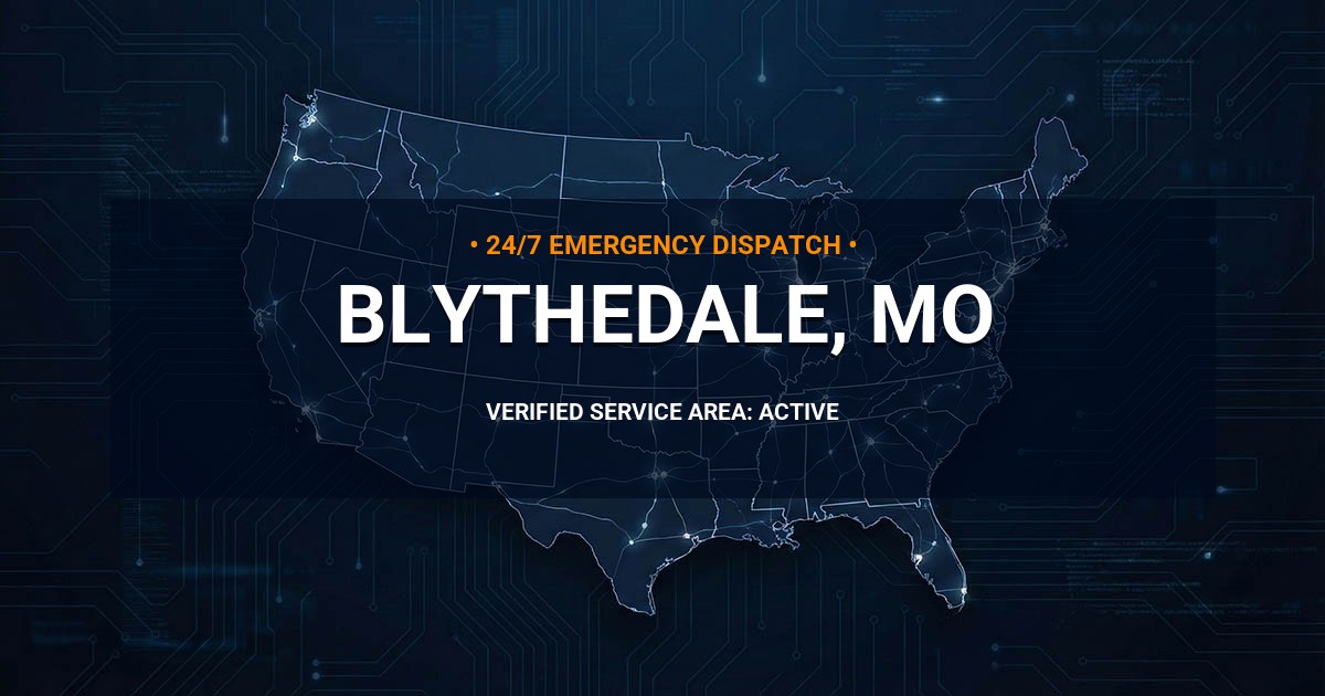 Emergency Plumbing Dispatch Map for Plumbing Services: Blythedale, MO
