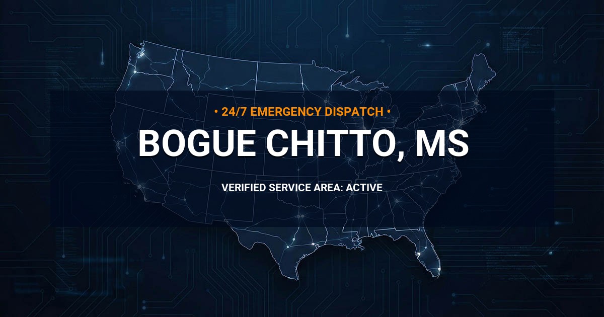 Emergency Plumbing Dispatch Map for Plumbing Services: Bogue Chitto, MS