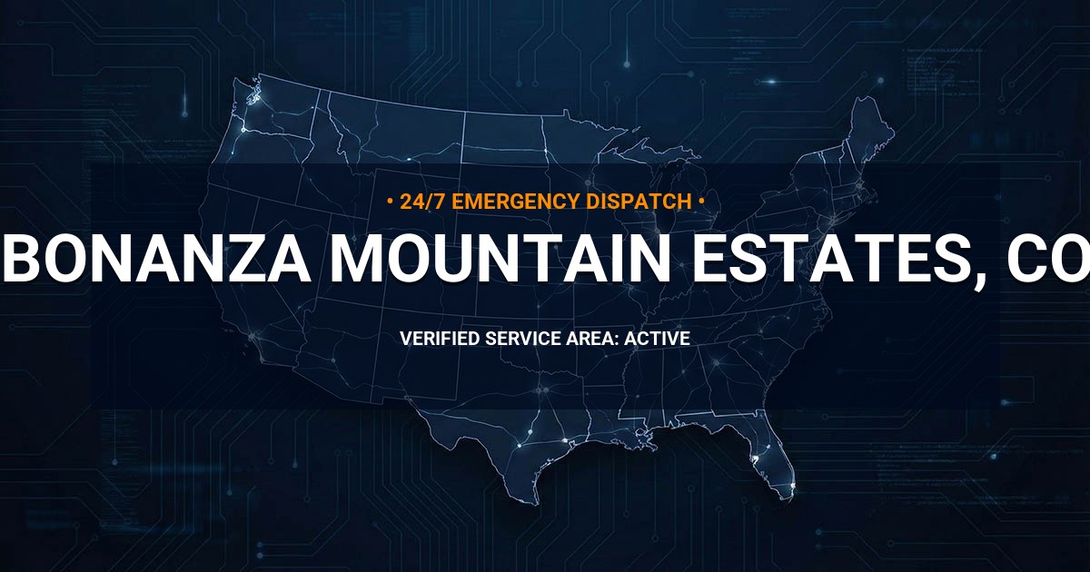 Emergency Plumbing Dispatch Map for Plumbing Services: Bonanza Mountain Estates, CO