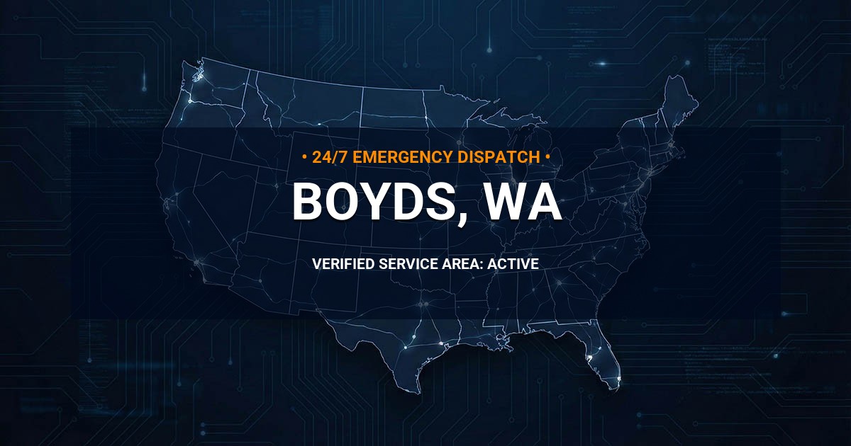 Emergency Plumbing Dispatch Map for Plumbing Services: Boyds, WA