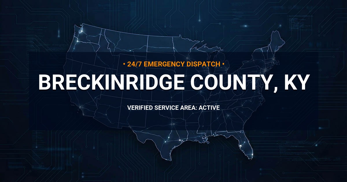 Emergency Plumbing Dispatch Map for Breckinridge County Plumbing Logistics
