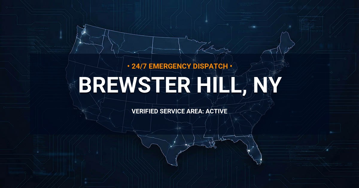 Emergency Plumbing Dispatch Map for Plumbing Services: Brewster Hill, NY