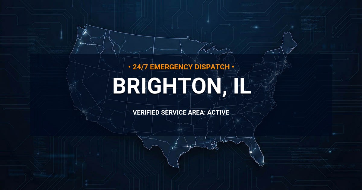 Emergency Plumbing Dispatch Map for Plumbing Services: Brighton, IL