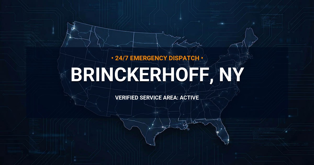 Emergency Plumbing Dispatch Map for Plumbing Services: Brinckerhoff, NY
