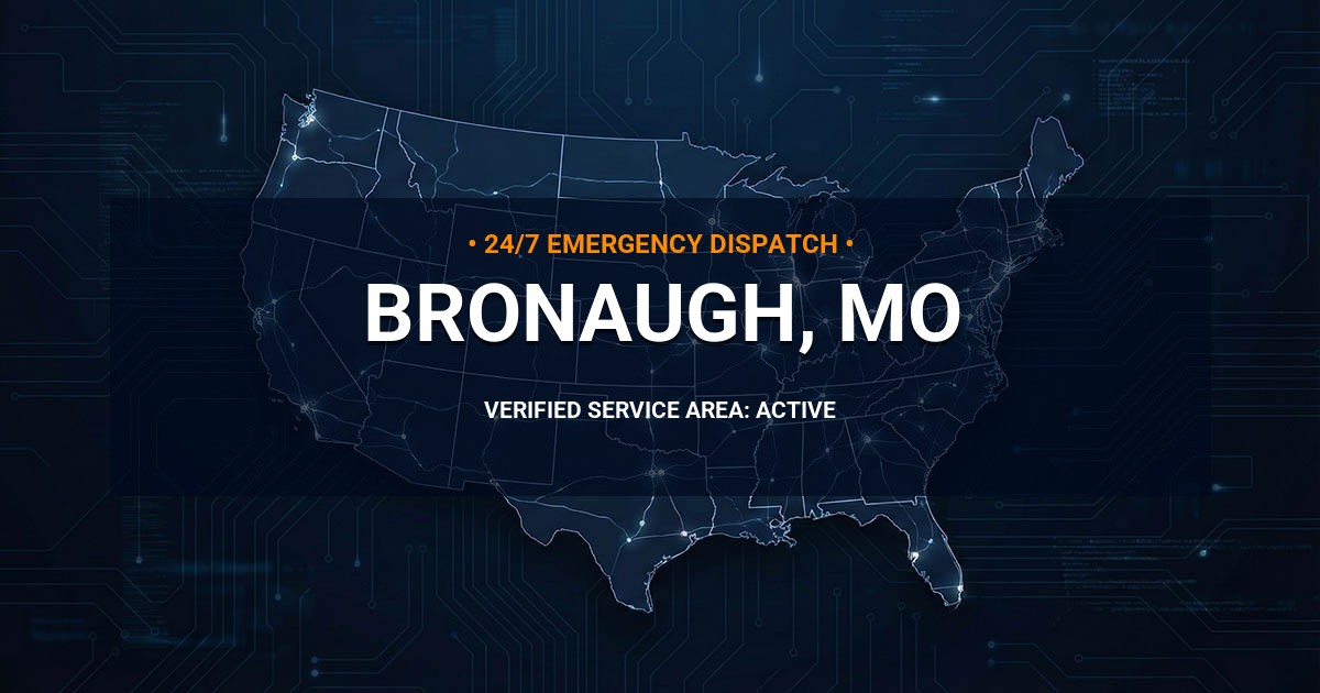 Emergency Plumbing Dispatch Map for Plumbing Services: Bronaugh, MO