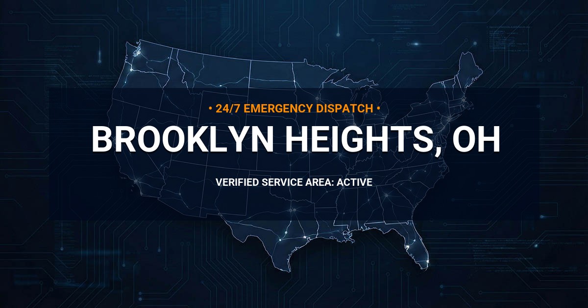 Emergency Plumbing Dispatch Map for Plumbing Services: Brooklyn Heights, OH