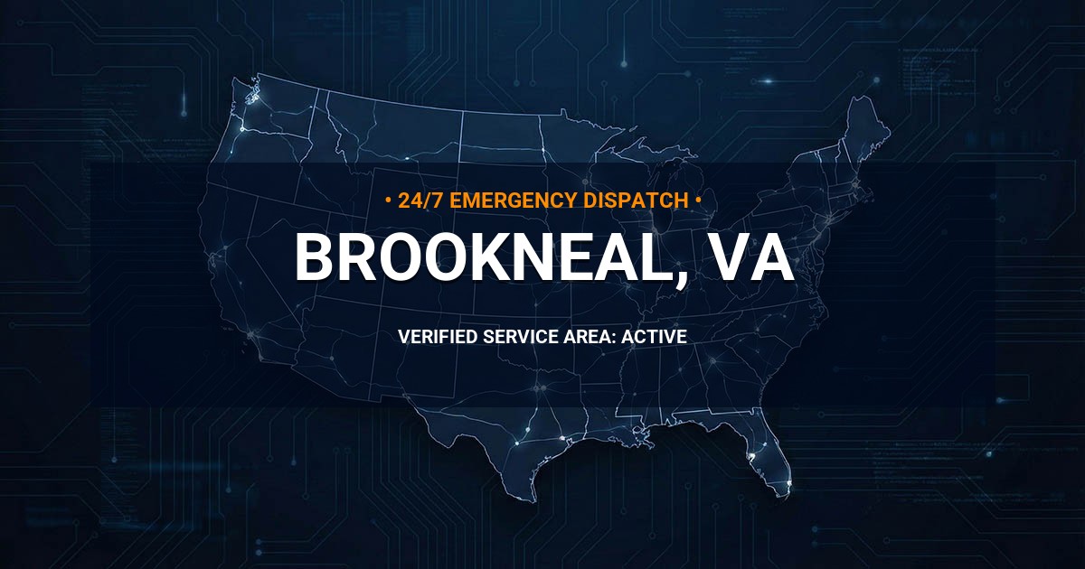 Emergency Plumbing Dispatch Map for Plumbing Services: Brookneal, VA
