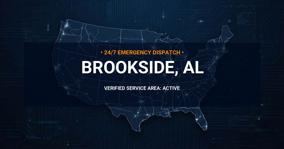Emergency Plumbing Dispatch Map for Plumbing Services: Brookside, AL