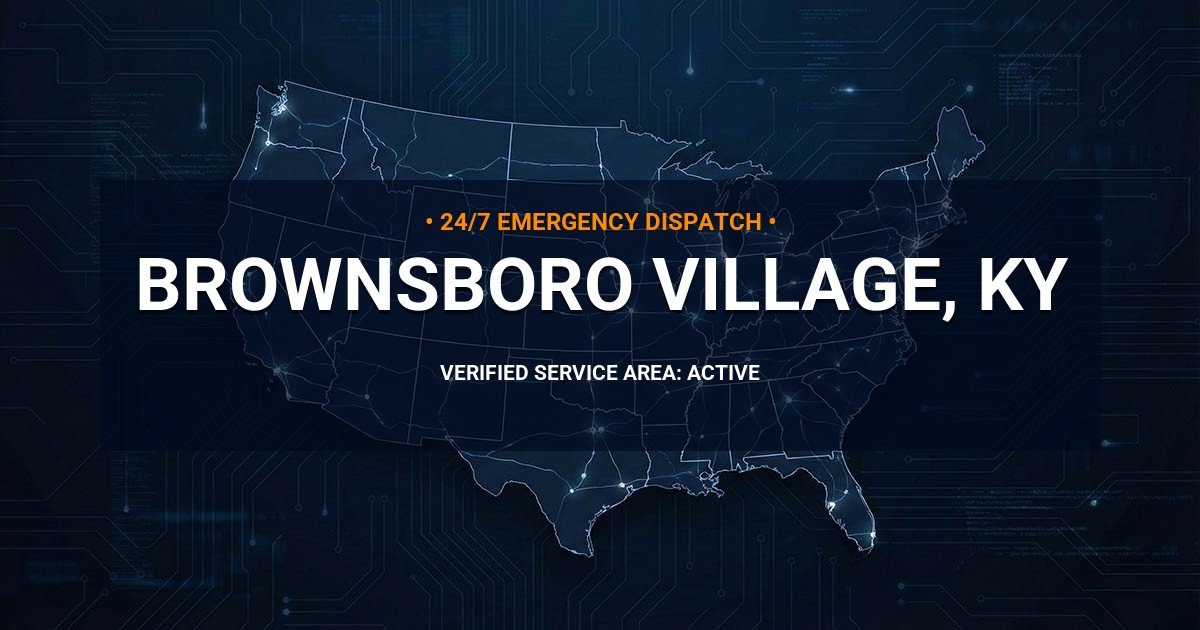 Emergency Plumbing Dispatch Map for Plumbing Services: Brownsboro Village, KY