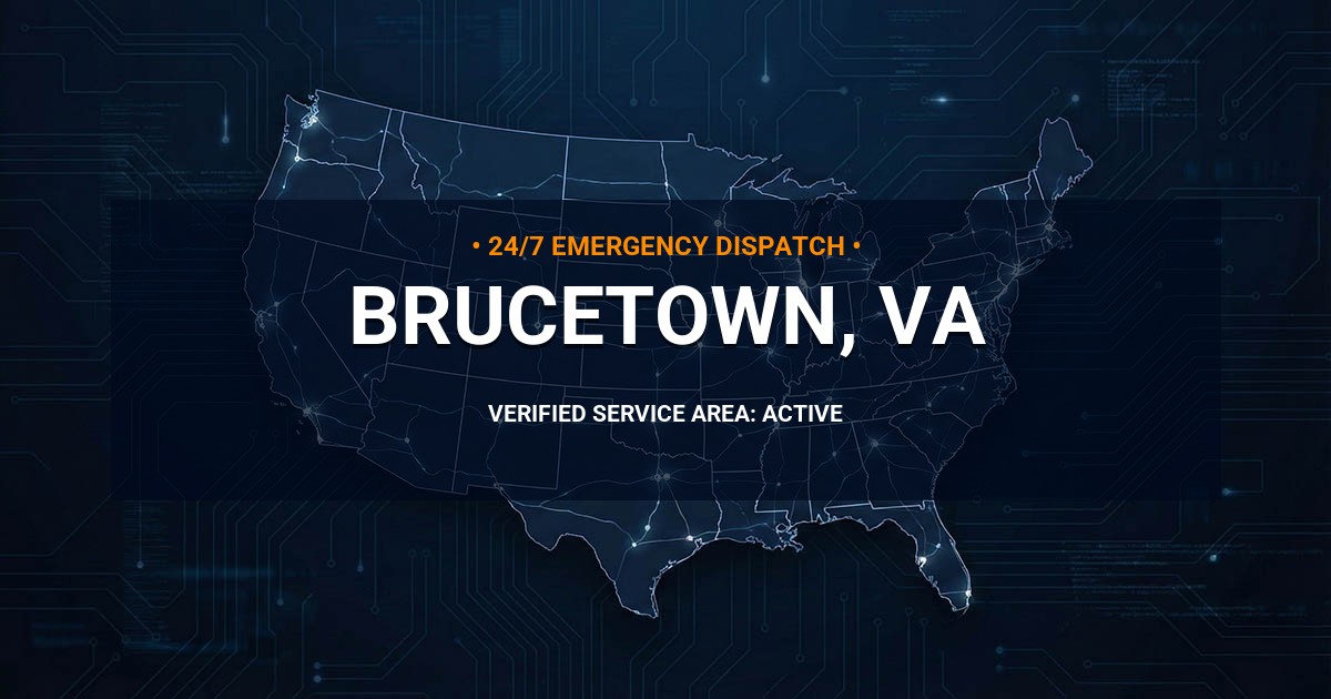 Emergency Plumbing Dispatch Map for Plumbing Services: Brucetown, VA