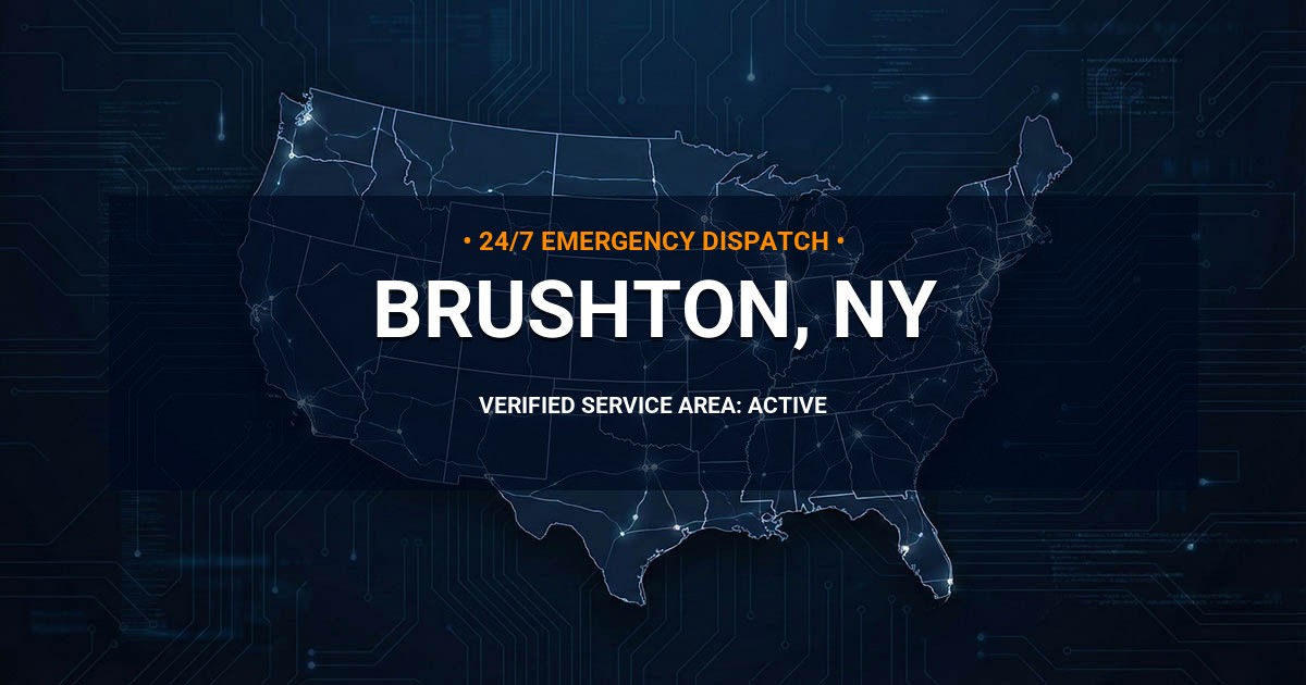 Emergency Plumbing Dispatch Map for Plumbing Services: Brushton, NY