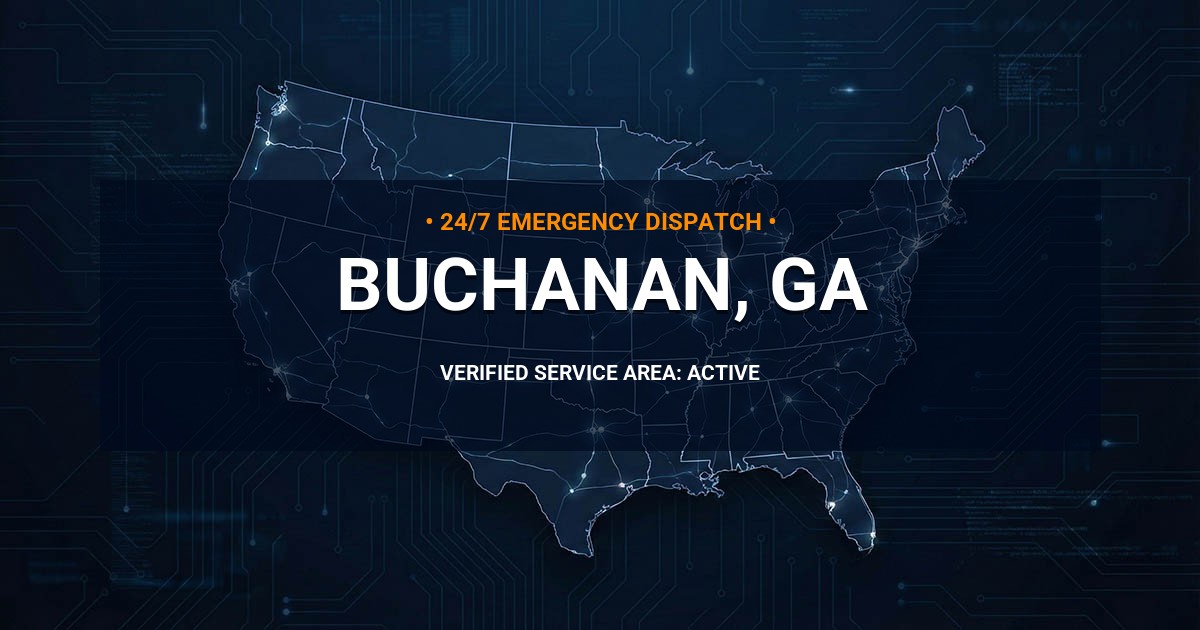 Emergency Plumbing Dispatch Map for Plumbing Services: Buchanan, GA