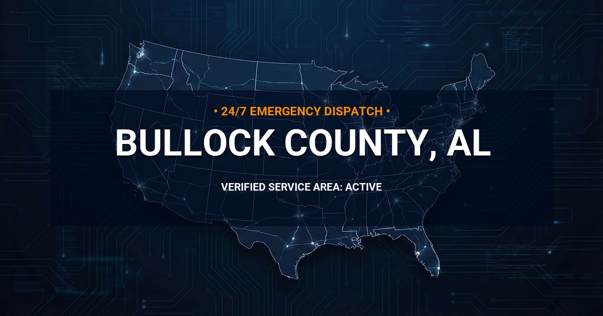Emergency Plumbing Dispatch Map for Bullock County Plumbing Logistics