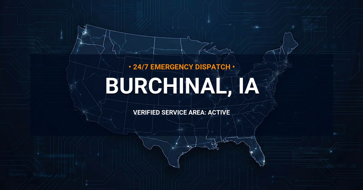 Emergency Plumbing Dispatch Map for Plumbing Services: Burchinal, IA