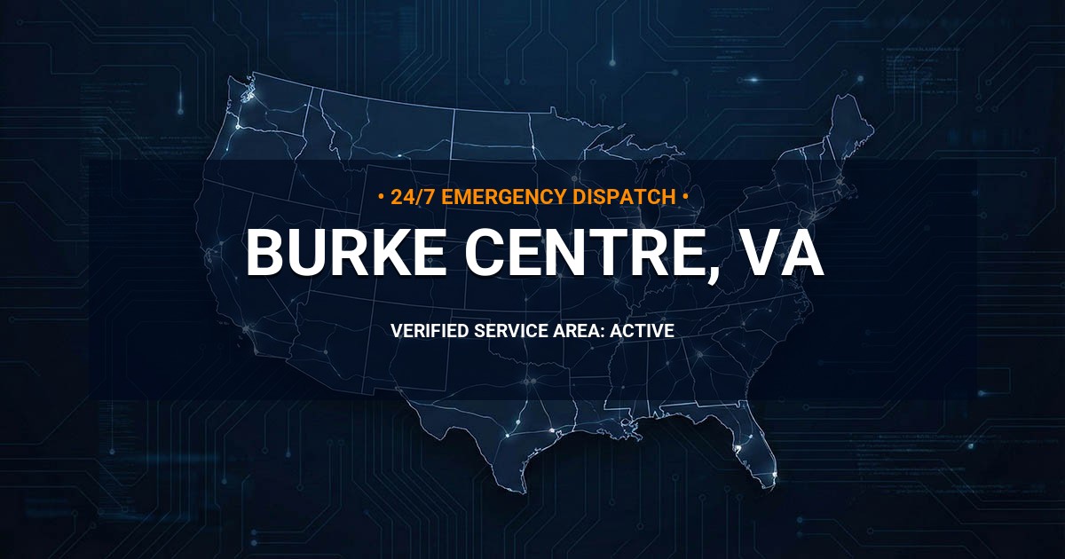 Emergency Plumbing Dispatch Map for Plumbing Services: Burke Centre, VA