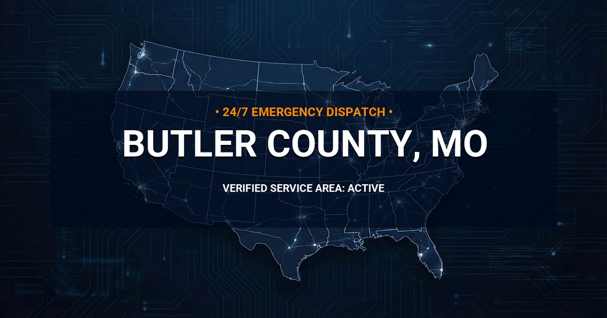 Emergency Plumbing Dispatch Map for Butler County Plumbing Logistics