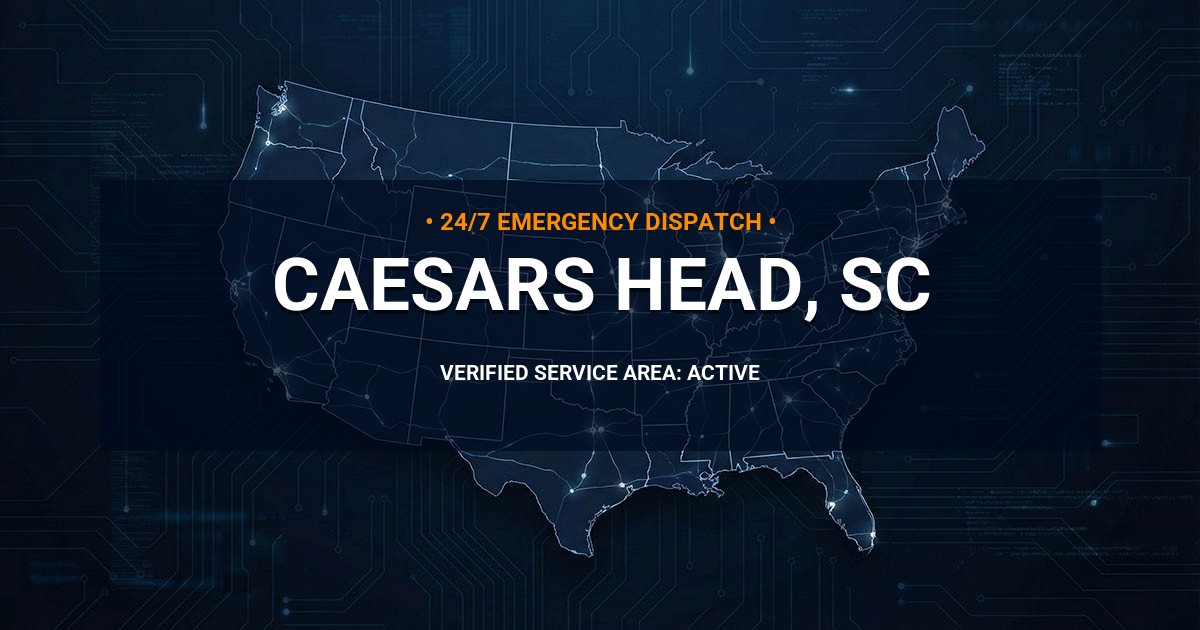 Emergency Plumbing Dispatch Map for Plumbing Services: Caesars Head, SC