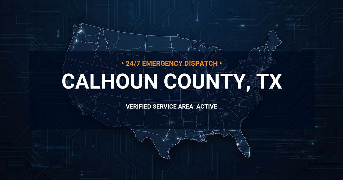 Emergency Plumbing Dispatch Map for Calhoun County Plumbing Logistics