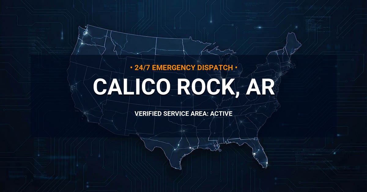 Emergency Plumbing Dispatch Map for Plumbing Services: Calico Rock, AR