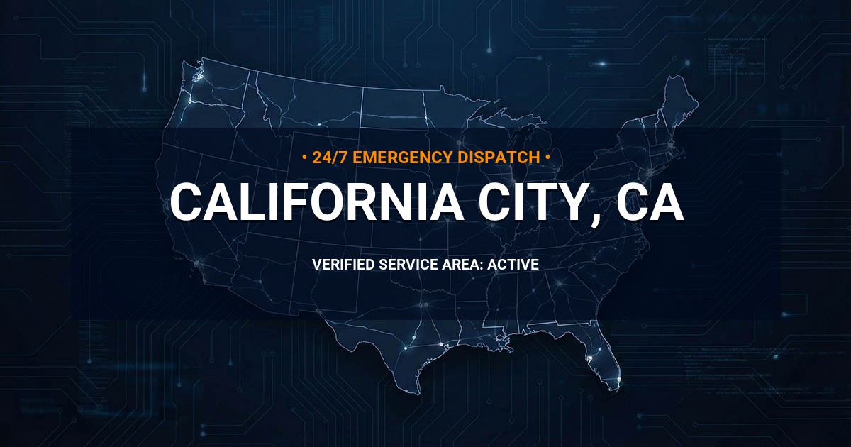 Emergency Plumbing Dispatch Map for Plumbing Services: California City, CA