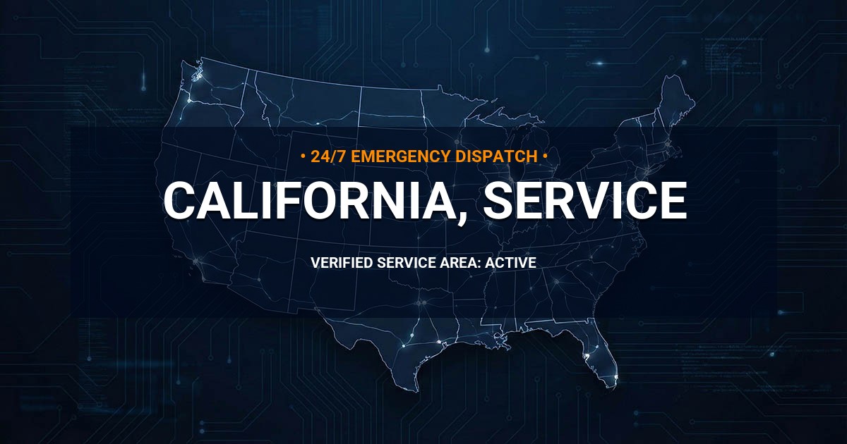 Emergency Plumbing Dispatch Map for California Plumbing Administration