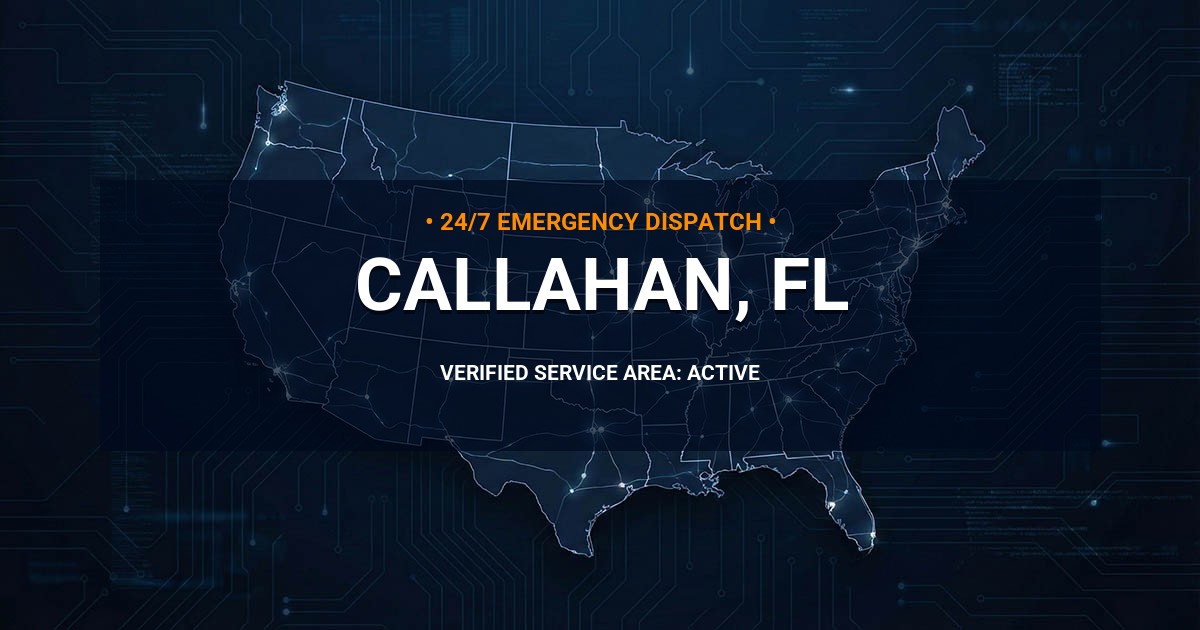 Emergency Plumbing Dispatch Map for Plumbing Services: Callahan, FL