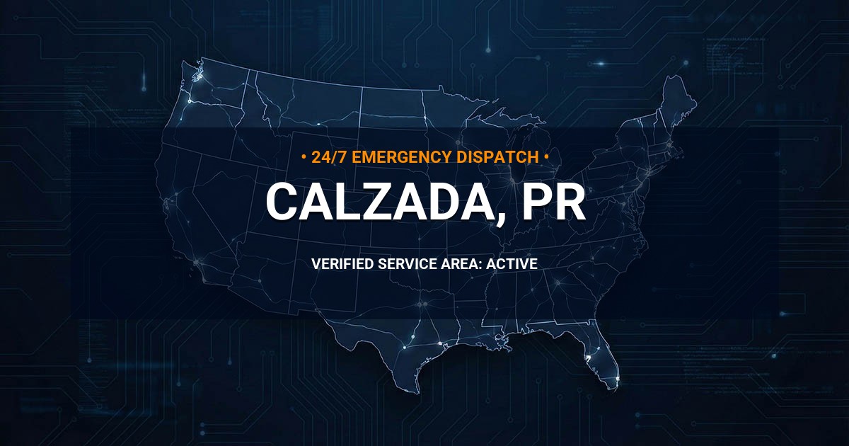 Emergency Plumbing Dispatch Map for Plumbing Services: Calzada, PR