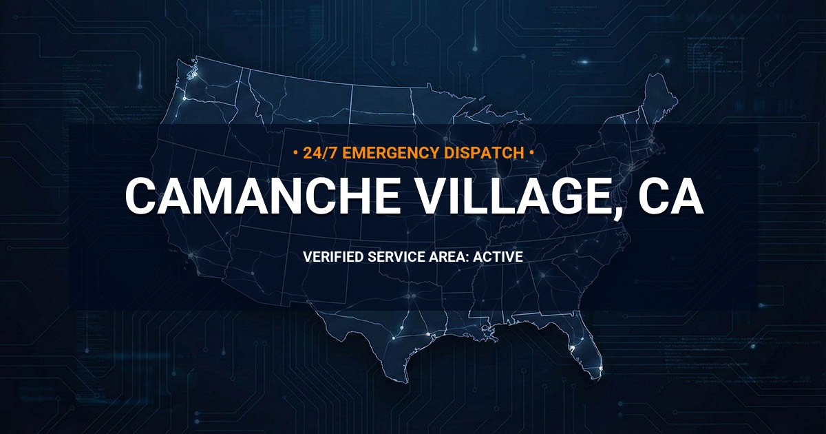 Emergency Plumbing Dispatch Map for Plumbing Services: Camanche Village, CA