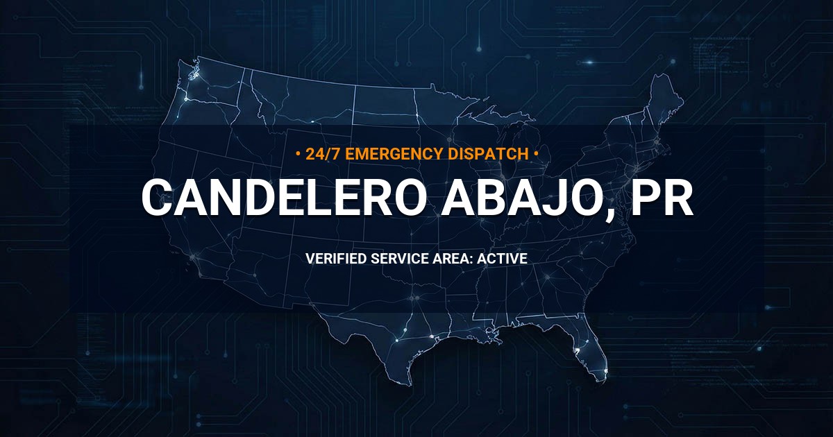Emergency Plumbing Dispatch Map for Plumbing Services: Candelero Abajo, PR