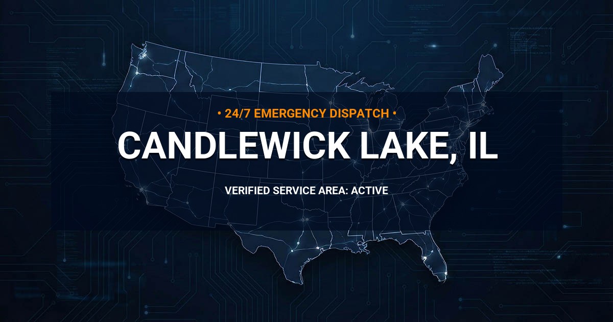Emergency Plumbing Dispatch Map for Plumbing Services: Candlewick Lake, IL