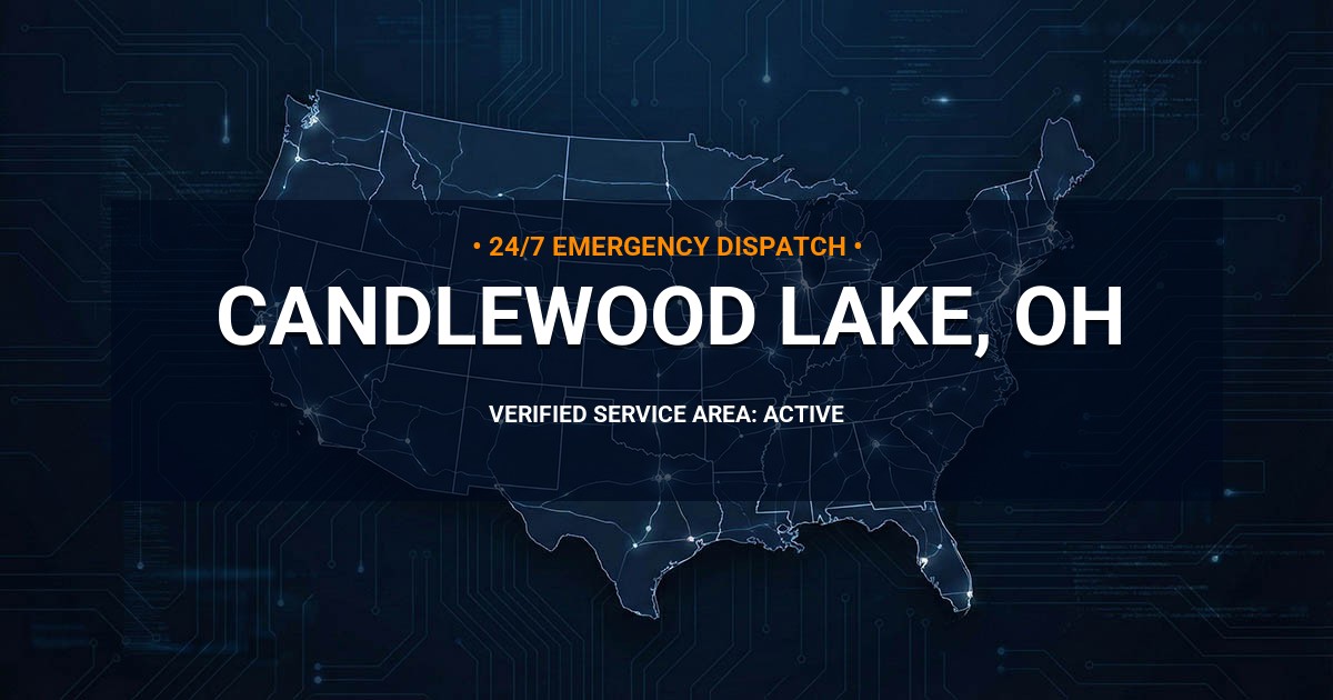 Emergency Plumbing Dispatch Map for Plumbing Services: Candlewood Lake, OH