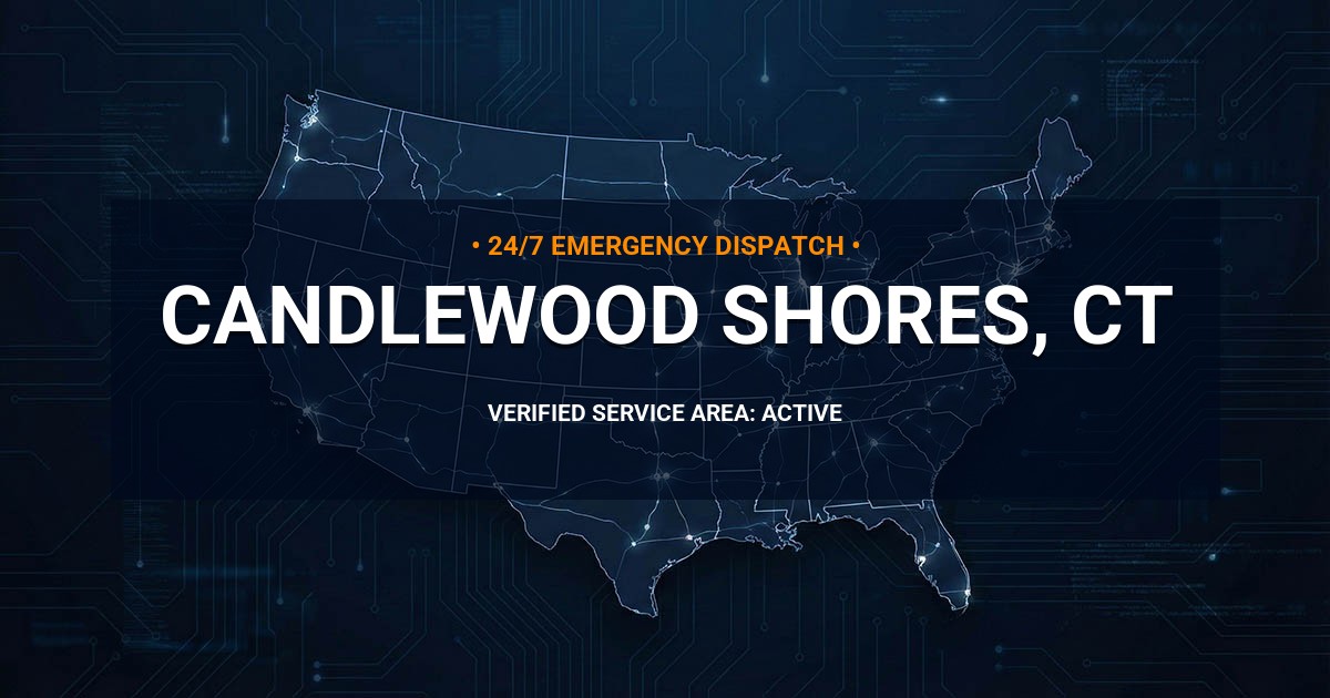 Emergency Plumbing Dispatch Map for Plumbing Services: Candlewood Shores, CT