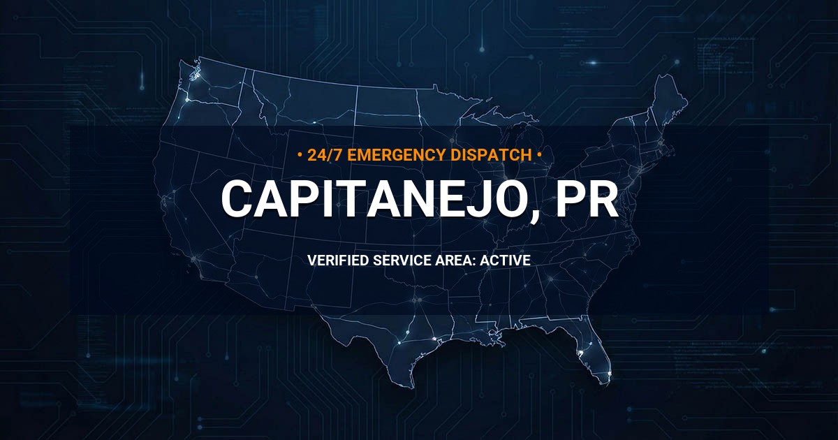 Emergency Plumbing Dispatch Map for Plumbing Services: Capitanejo, PR