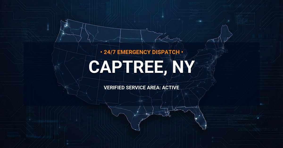 Emergency Plumbing Dispatch Map for Plumbing Services: Captree, NY