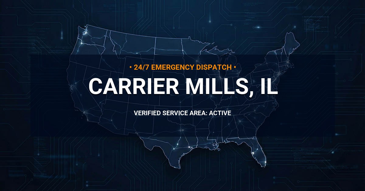 Emergency Plumbing Dispatch Map for Plumbing Services: Carrier Mills, IL