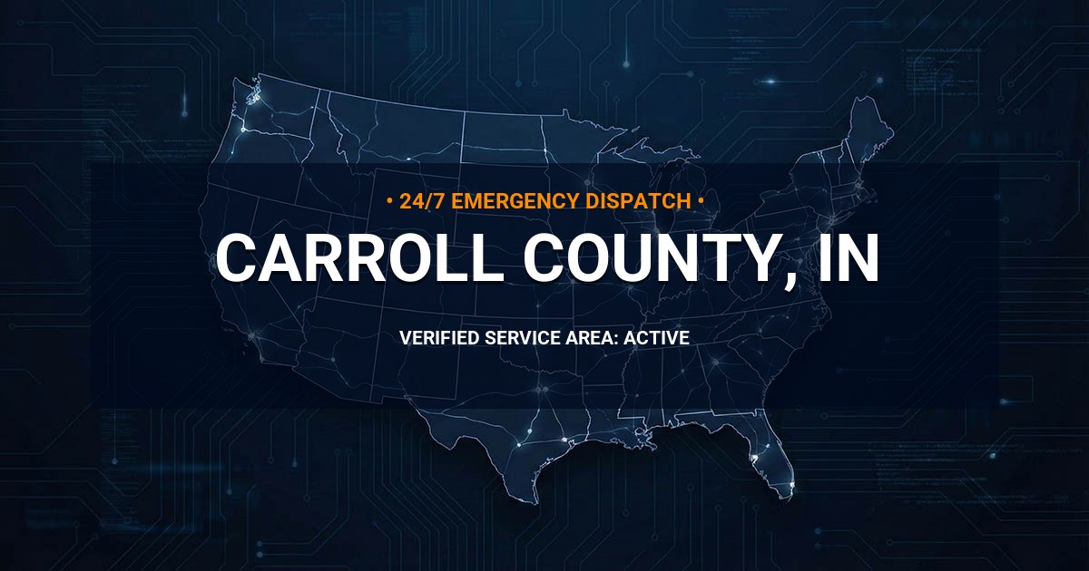 Emergency Plumbing Dispatch Map for Carroll County Plumbing Logistics
