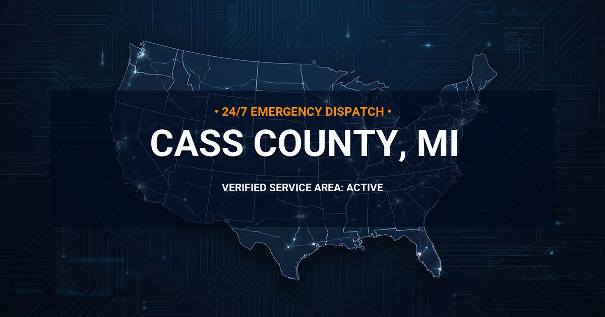 Emergency Plumbing Dispatch Map for Cass County Plumbing Logistics