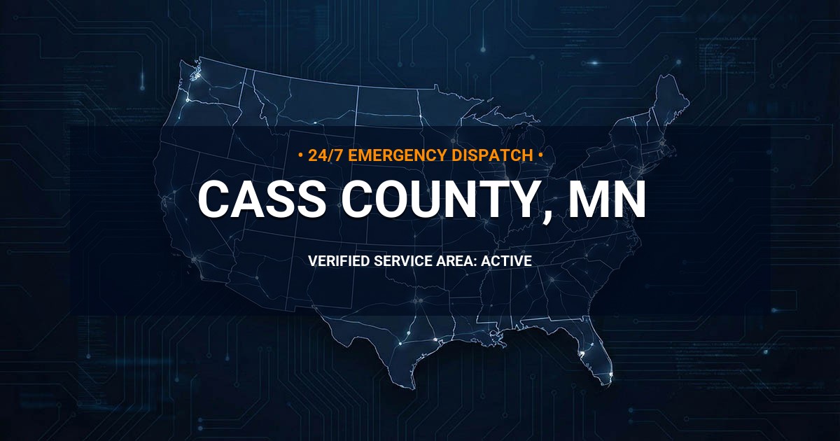 Emergency Plumbing Dispatch Map for Cass County Plumbing Logistics
