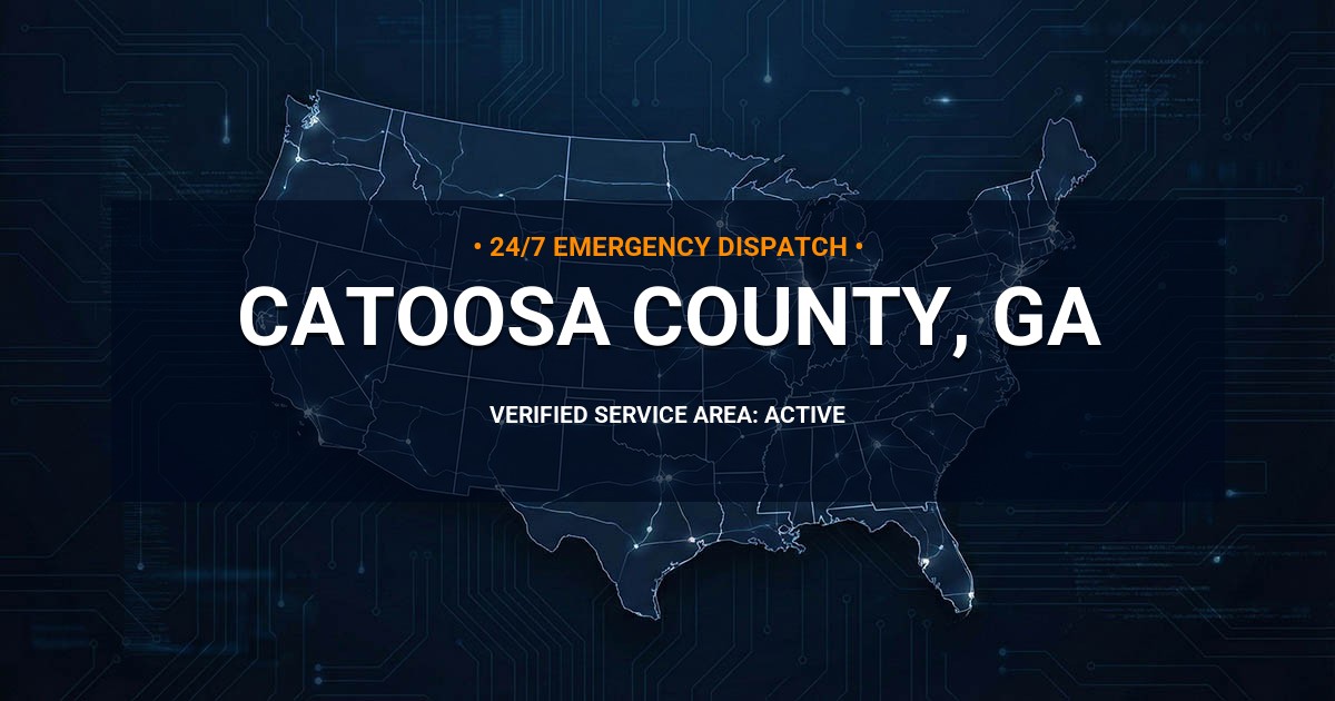 Emergency Plumbing Dispatch Map for Catoosa County Plumbing Logistics