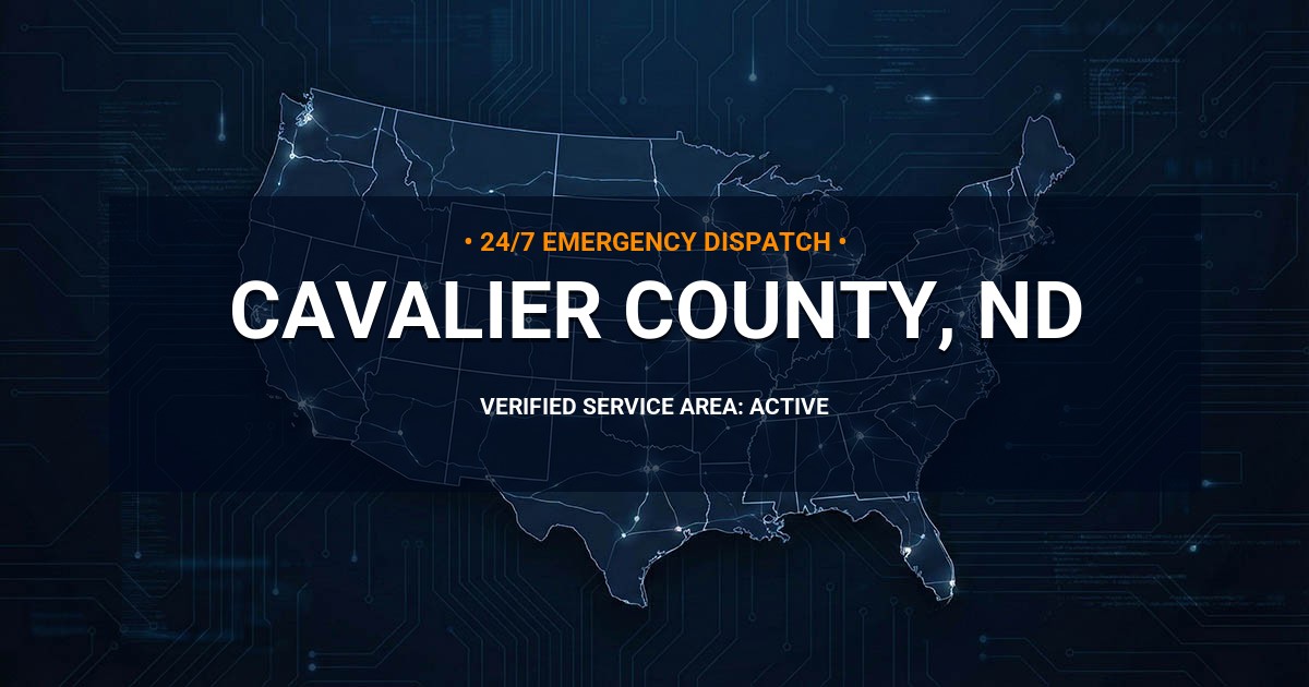 Emergency Plumbing Dispatch Map for Cavalier County Plumbing Logistics