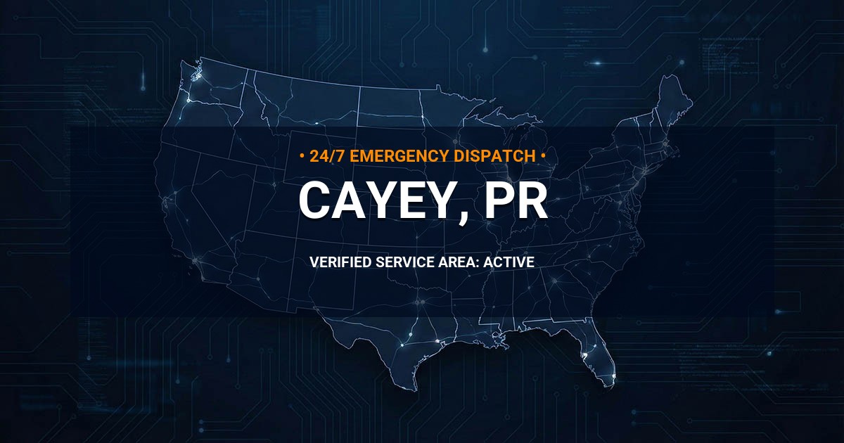 Emergency Plumbing Dispatch Map for Plumbing Services: Cayey, PR