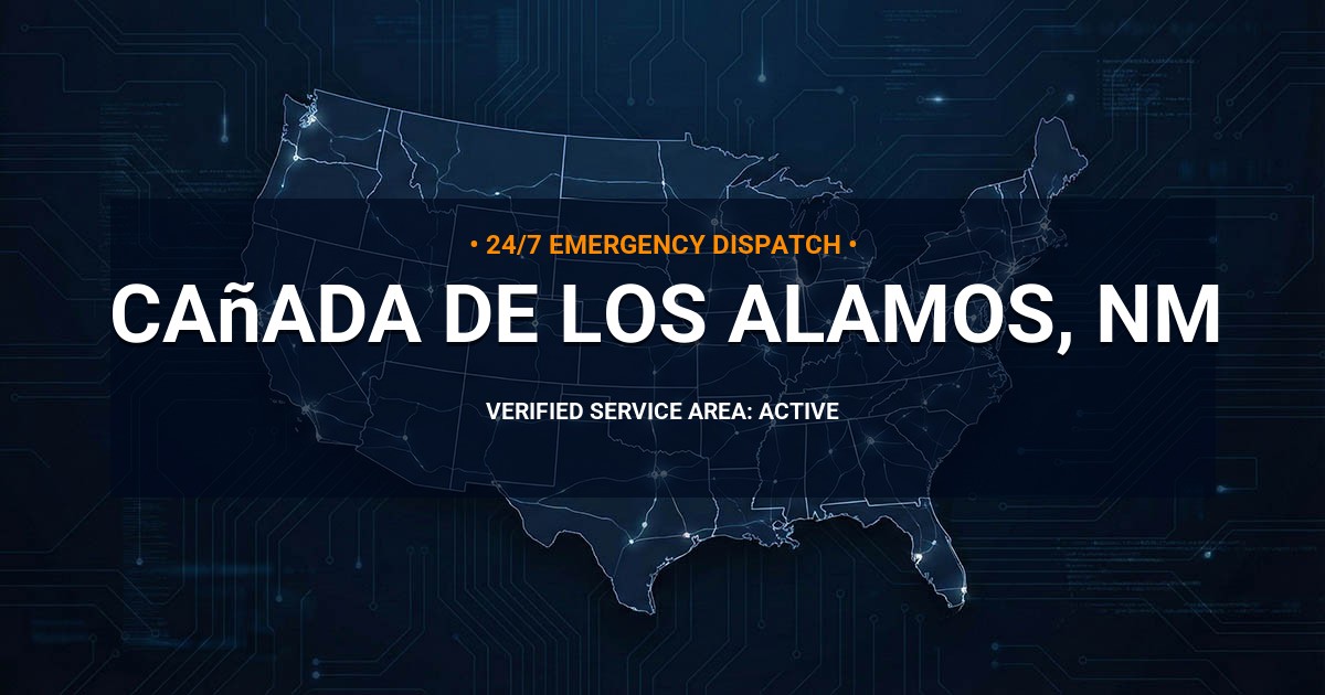 Emergency Plumbing Dispatch Map for Plumbing Services: Cañada de los Alamos, NM