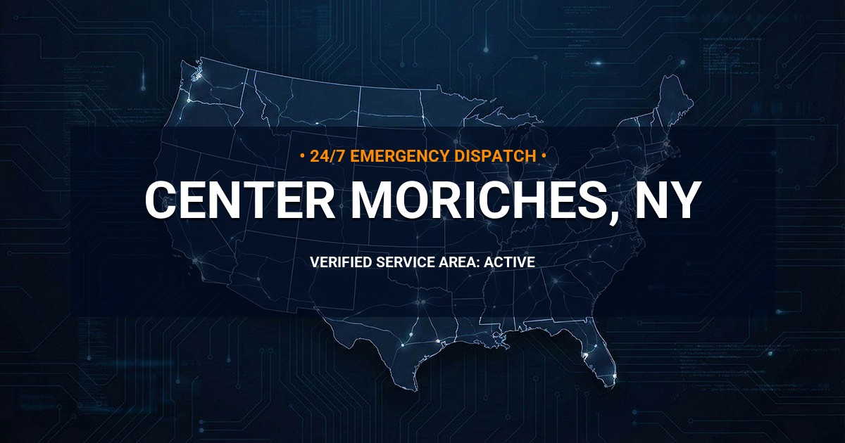 Emergency Plumbing Dispatch Map for Plumbing Services: Center Moriches, NY