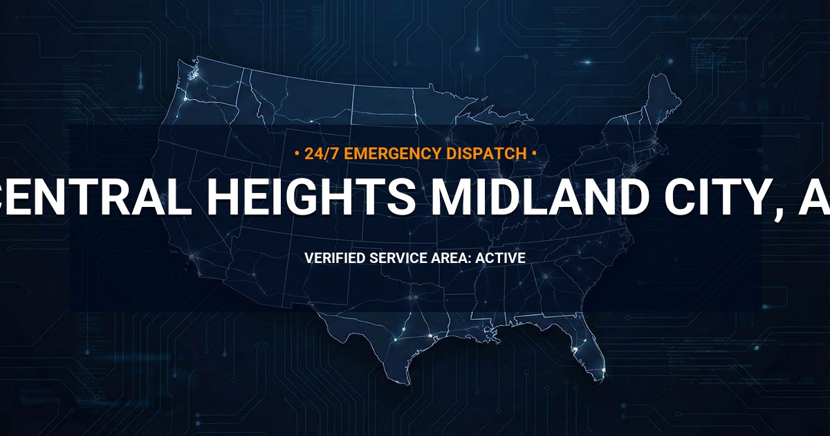 Emergency Plumbing Dispatch Map for Plumbing Services: Central Heights-Midland City, AZ