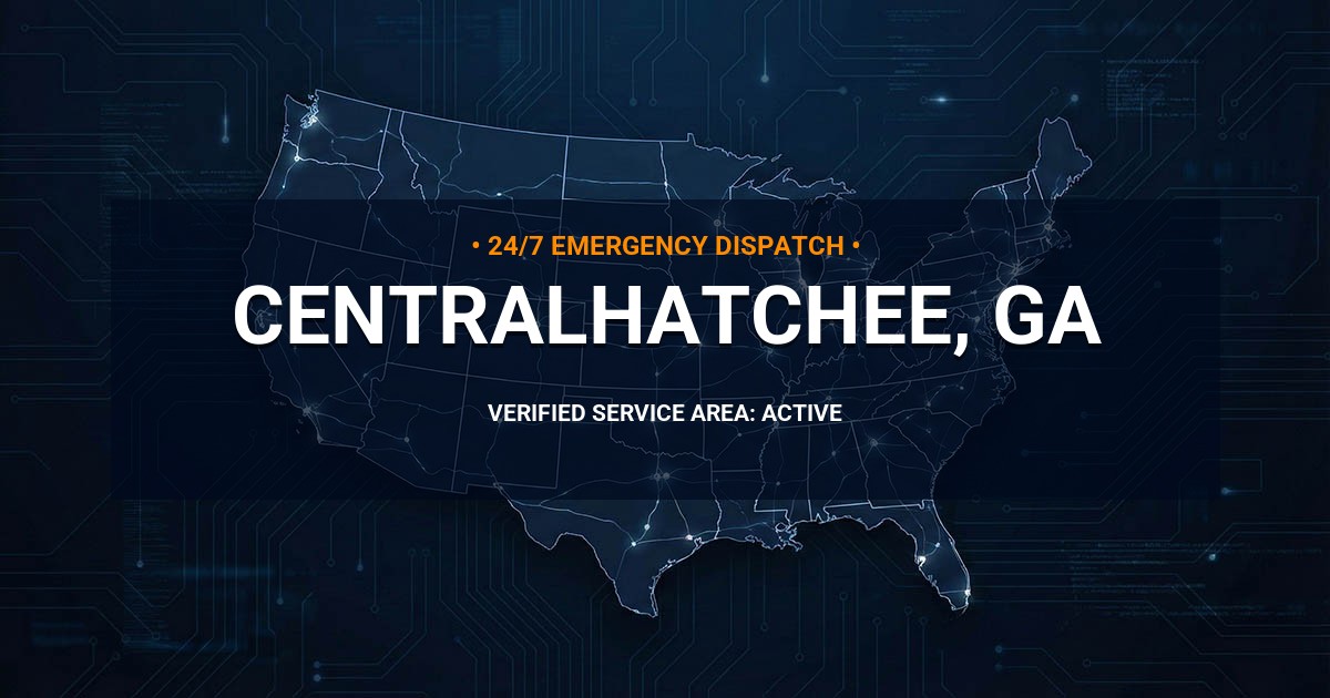 Emergency Plumbing Dispatch Map for Plumbing Services: Centralhatchee, GA