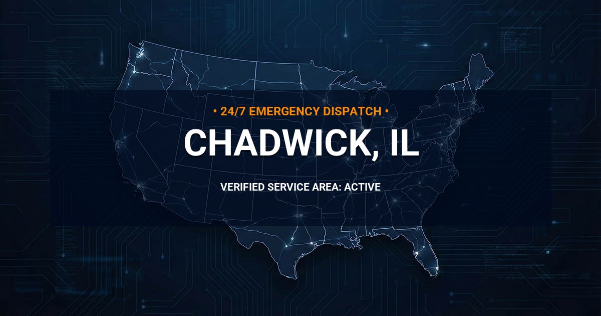 Emergency Plumbing Dispatch Map for Plumbing Services: Chadwick, IL