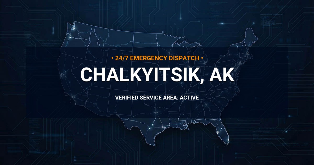 Emergency Plumbing Dispatch Map for Plumbing Services: Chalkyitsik, AK